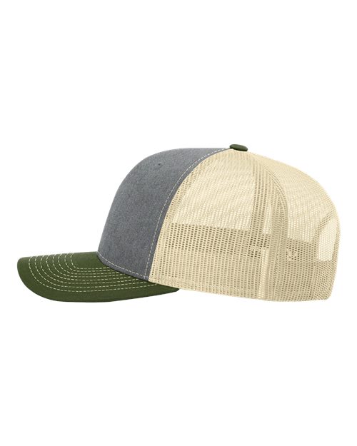 Richardson 112 Snapback Heather Grey / Birch / Army Olive