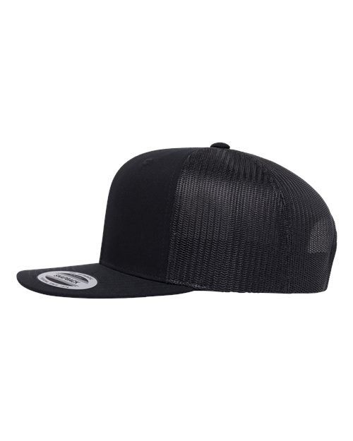 YP Retro High Profile Trucker Cap - Black