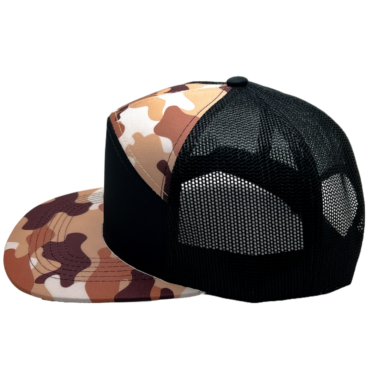 BC Wholesale Blank 7-Panel MuddyDuck Camo/Black