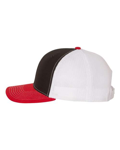 Richardson 112 Snapback Black/ White / Red