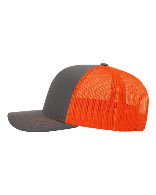 Richardson 112 Snapback Charcoal / Neon Orange