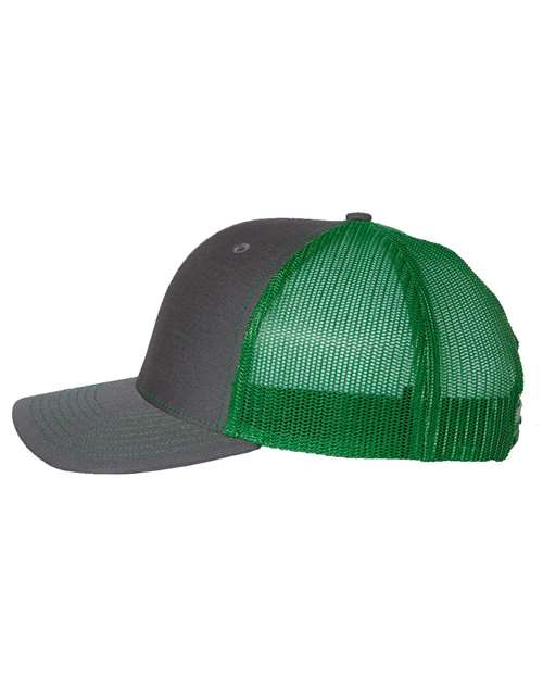 Richardson 112 Snapback Charcoal / Kelly Green