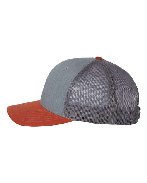 Richardson 112 Snapback Heather Grey / Charcoal / Dark Orange