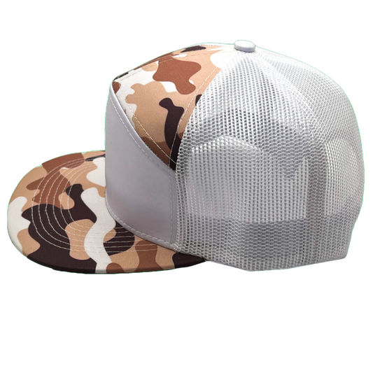 BC Wholesale Blank 7-Panel MuddyDuck Camo/White