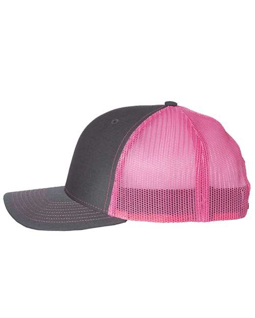 Richardson 112 Snapback Charcoal / Neon Pink