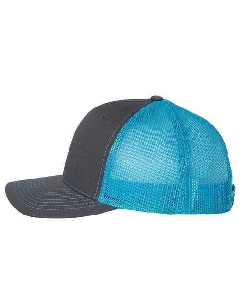 Richardson 112 Snapback Charcoal / Neon Blue