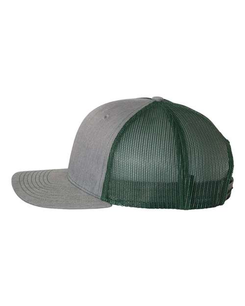 Richardson 112 Snapback Heather Grey / Dark Green