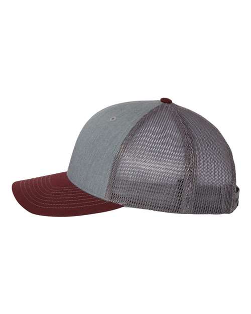 Richardson 112 Snapback Heather Grey / Charcoal / Maroon