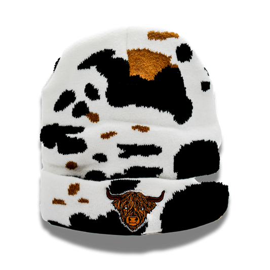 Embroidered Highland Cow Beanie - Vol II