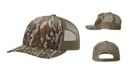 Richardson 112PFP Printed 5-Panel Trucker Color: Mossy Oak Bottomland/ Loden