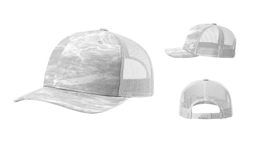 Richardson 112PFP Printed 5-Panel Trucker Color: Mossy Oak Elements Bonefish/ Light Grey