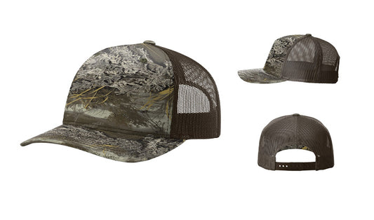 Richardson 112PFP Printed 5-Panel Trucker Color: Realtree Max-1 XT/ Brown