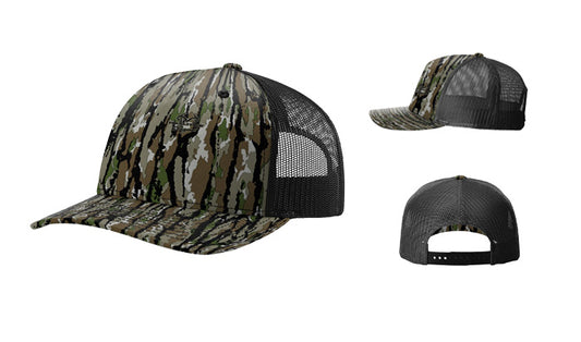 Richardson 112PFP Printed 5-Panel Trucker Color: Realtree Original/ Black
