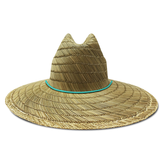 LHC Wake Straw Hat - Natty with Turquoise