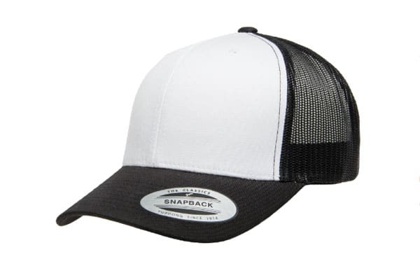 Yupoong 6606 Retro Trucker Color: Black/ White