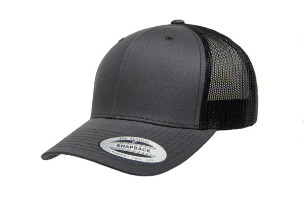 Yupoong 6606 Retro Trucker Color: Charcoal/ Black