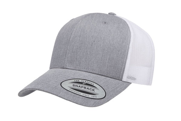 Yupoong 6606 Retro Trucker Color: Heather Grey/ White