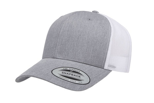 Yupoong 6606 Retro Trucker Color: Heather Grey/ White