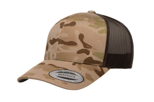 Yupoong 6606 Retro Trucker Color: Multicam Arid/ Brown