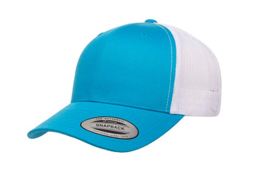 Yupoong 6606 Retro Trucker Color: Turquoise/ White
